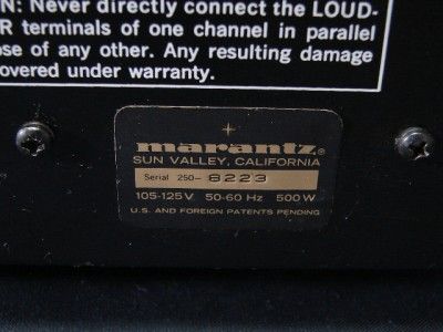 UP FOR A  IS THIS FULLY TESTED MARANTZ MODEL 250 POWER 