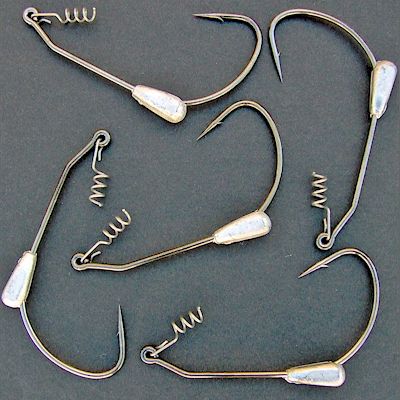 Mustad Weighted Hooks w/Keeper Clips ~ Qty 4 5  