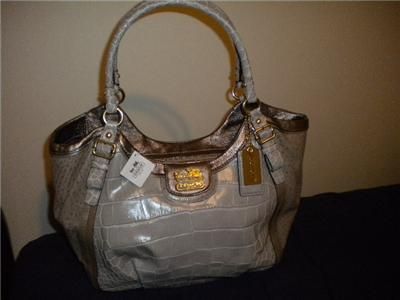 Coach Madison Spectator Embossed Exotic Abigail Handbag 18623   $658 