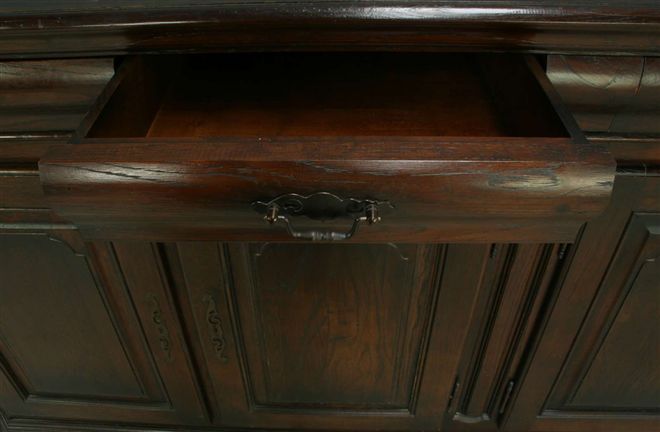 LARGE VINTAGE ARTS AND CRAFTS SPANISH MISSION SIDEBOARD  