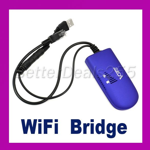 New 3M Wireless WiFi Dongle Bridge For Dreambox Xbox PS3 11G Blue 