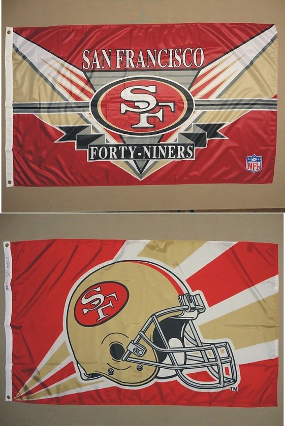 San Francisco 49ers NFL NFC Indoor Outdoor Banner Flag Fan Souvenir 3 