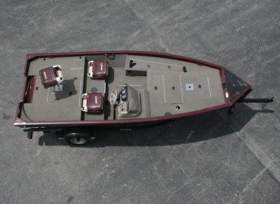 2002 Lowe 170 W Fishing 17 Bass Fresh Water Aluminum Boat + Trailer 