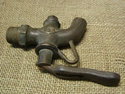 Vintage Brass Nozzle Faucet  Antique Old Spigot Hose  