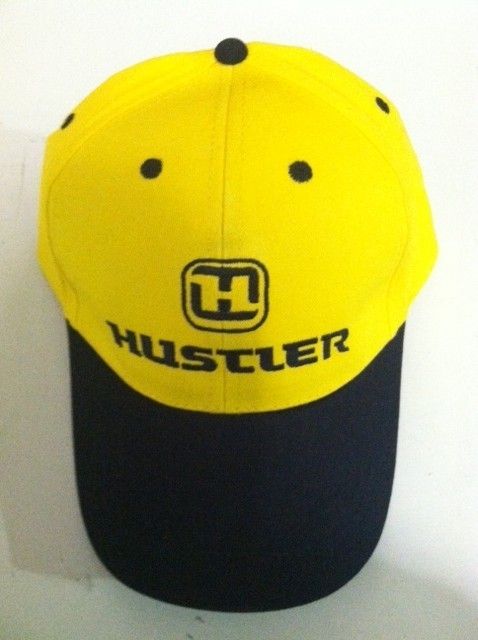 HUSTLER MOWER BASEBALL CAP HAT LID APPAREL PARTS ACCESSORIES YELLOW 