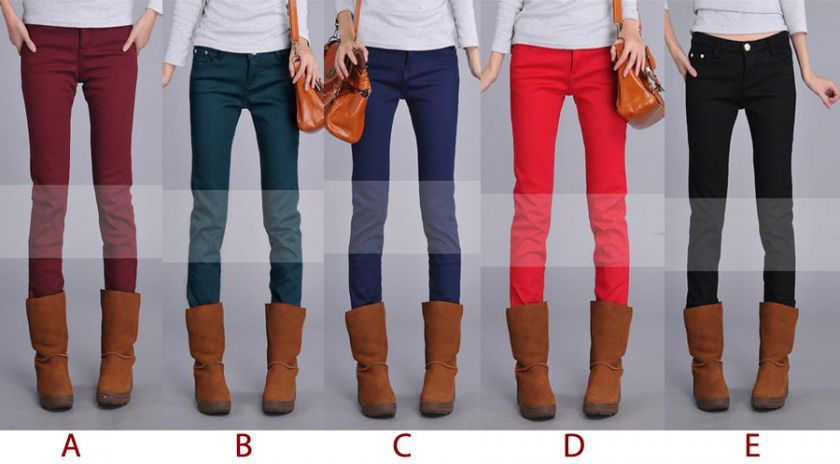   Womens skinny pants legging pencil jeans trousers Winter Huu  