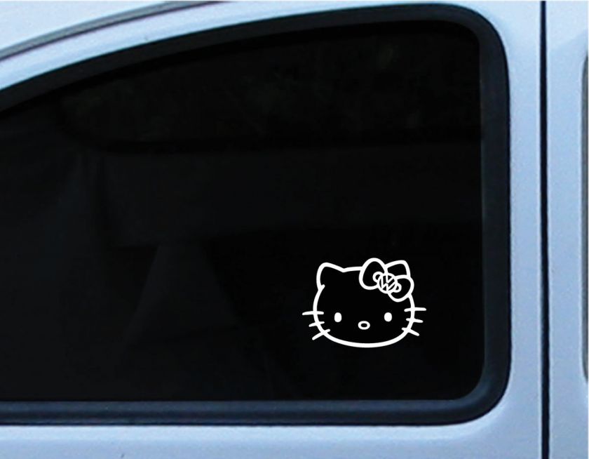 Hello Kitty Head with VW Logo in Bow decal sticker 4  