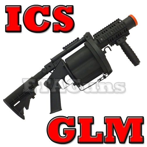 NEW ICS 190 GLM 6 Shot Gas Multiple Revolver Grenade Launcher Airsoft 