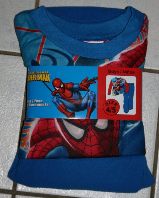 NWT Boys SPIDER MAN 2 Piece Flannel Sleepwear Set (Pajamas) ~Var 