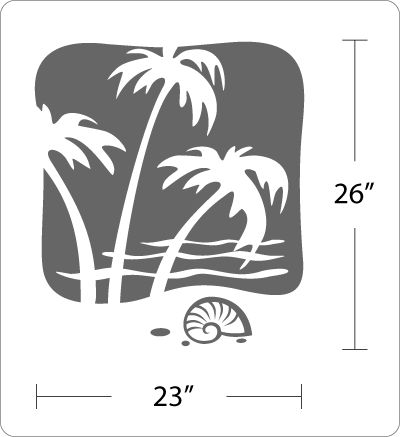 TROPICAL BEACH   Vinyl Art Wall Decals Stickers Murals  