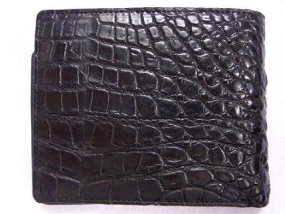 GENUINE ALLIGATOR BIG HORNBACK SKIN LEATHER MENS WALLET  