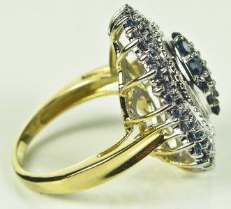 HiEnd Designer 3.16ctw Kashmir Sapphire & Genuine Diamond Cocktail 