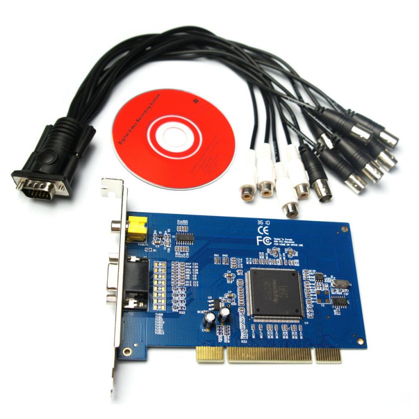 Channel PC Based DVR 4ch Audio CCTV Security Video Capture Card PCI 