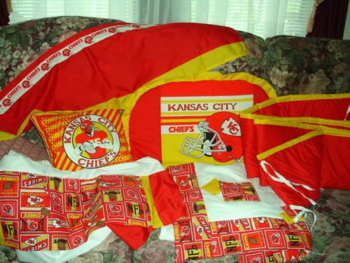 Baby Nursery Crib Bedding Set w/Kansas City Chiefs NEW  