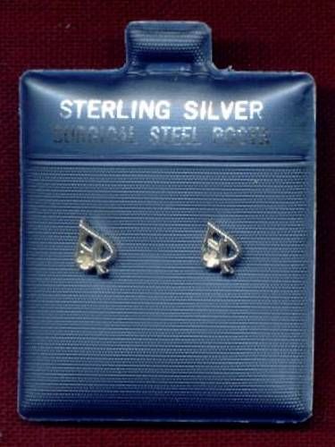 Check out these cute STERLING SILVER EARRINGS with Surgical Steel 