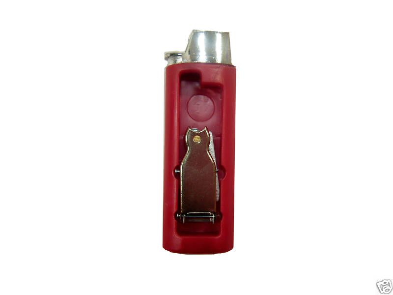 Load a cap into the mechanism built into the back of this lighter, lay 