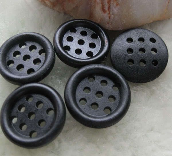 50x Wood Button 20mm 9holes Sewing/Appliques/Craft F346  
