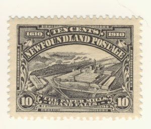 Newfoundland Stamp Scott # 101 10 Cents Paper Mills MH  