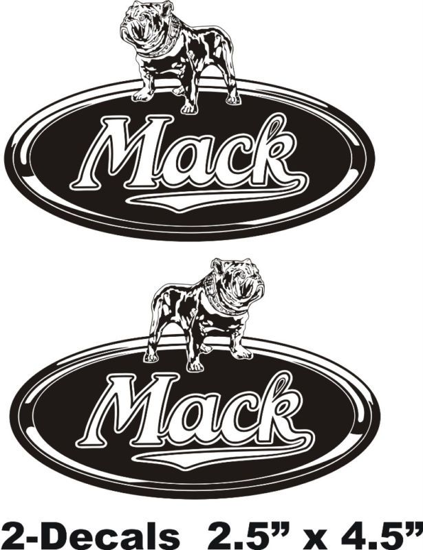 MACK TRUCK Logo Vinyl Decal Window Sticker Set Of 2 on PopScreen