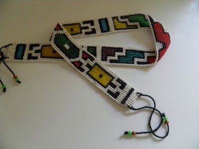 Vintage AFRICAN BEADED TRIBAL BELT ~Indian  