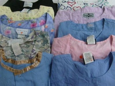 Medical Dental Vet Scrub Lot 10 Long Sleeve Jackets Coats Medium Med M 