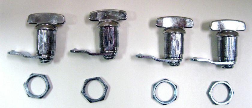   Lock with Off Set Cam Coleman Fleetwood Set of 4 Chrome locks  