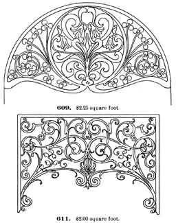   wood designs with composition work (molded sawdust clay) ornament