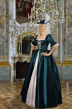 Renaissance or Medieval Style Dress Gown Handmade from Embroidered 