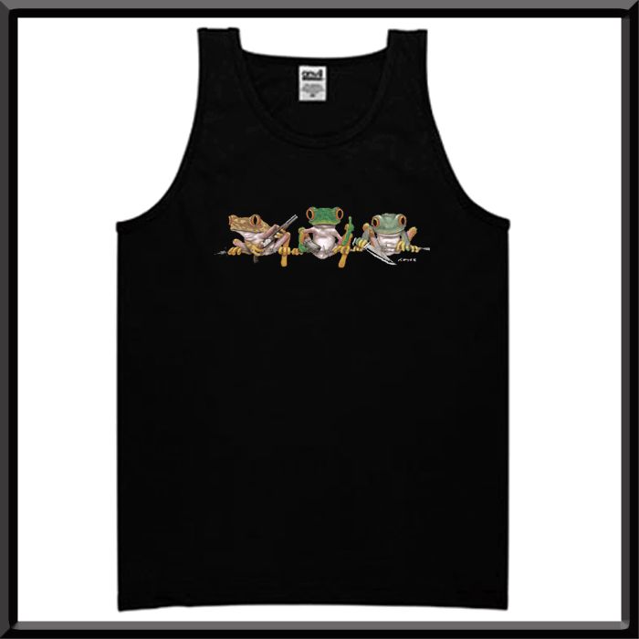 Keep Out RUDE Red Eyed Tree Frogs Shirt S 2X,3X,4X,5X  