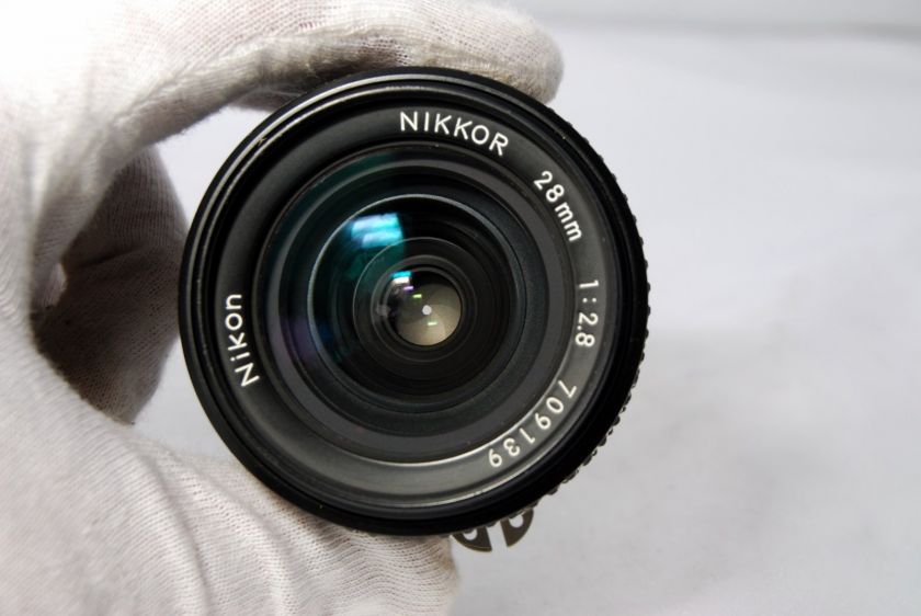 Nikon 28mm f2.8 lens Nikkor AIS AIS manual focus with L37c filter 