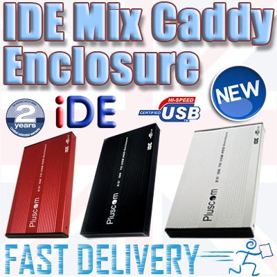 SATA IDE to USB Enclosure Hard Drive Case External HDD Caddy 