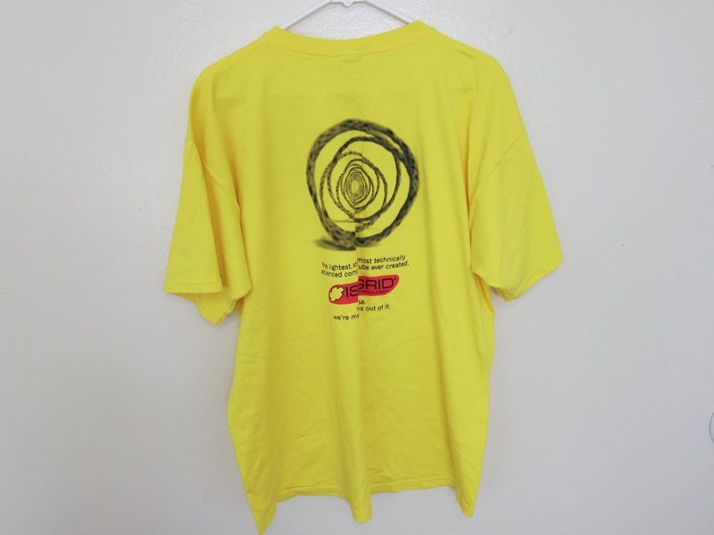 Santana Bicycles Isogrid 100% cotton t shirt XL tandem yellow  