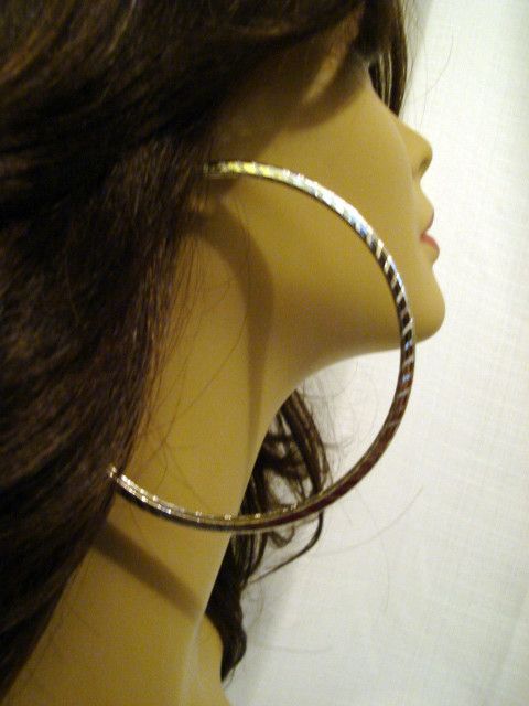 BIG HOOP EARRINGS SUPER LIGHT 4 INCHES  