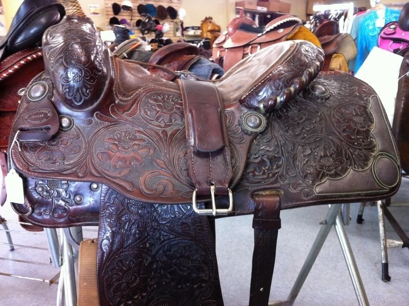 Price McLaughlin West Hand Carved Saddle with a wood tree  