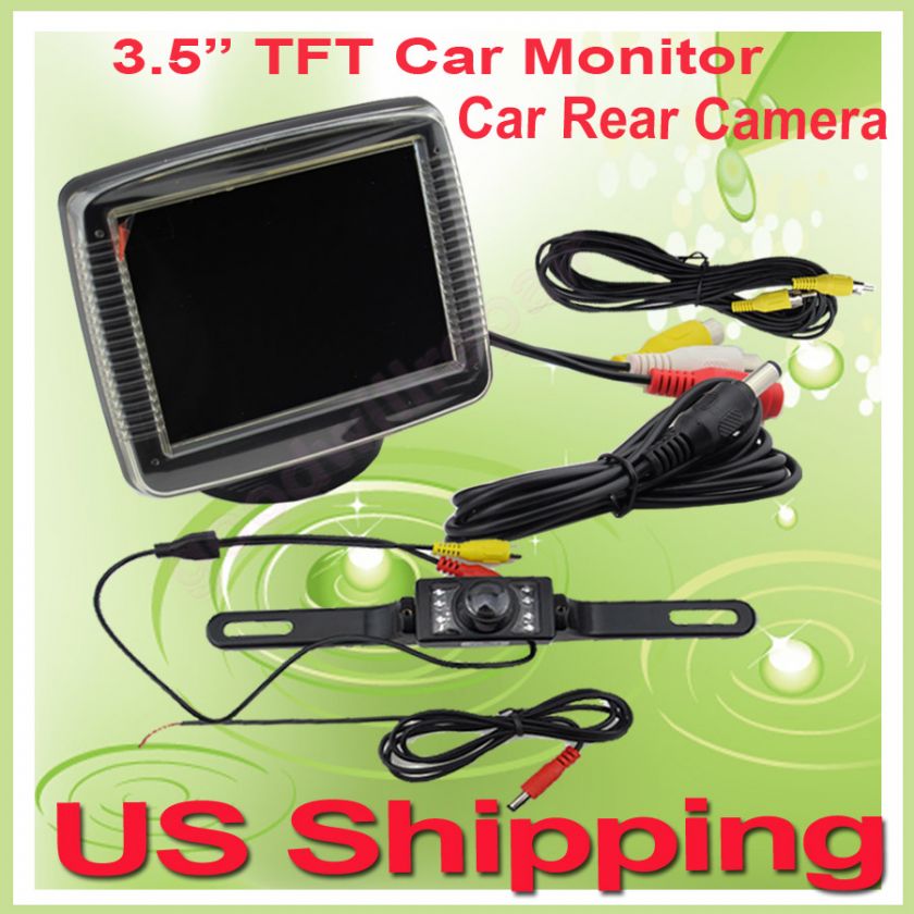 TFT LCD Rear view Monitor + Night Vision Car Backup Camera US 