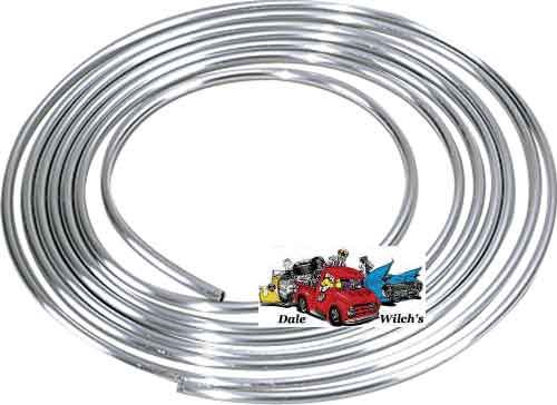 Big 25 foot coil of seamless 1/2 OD aluminum fuel line  