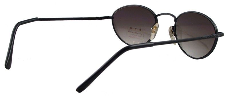 Vintage Small Round Purple Lens Black Sunglasses 567  