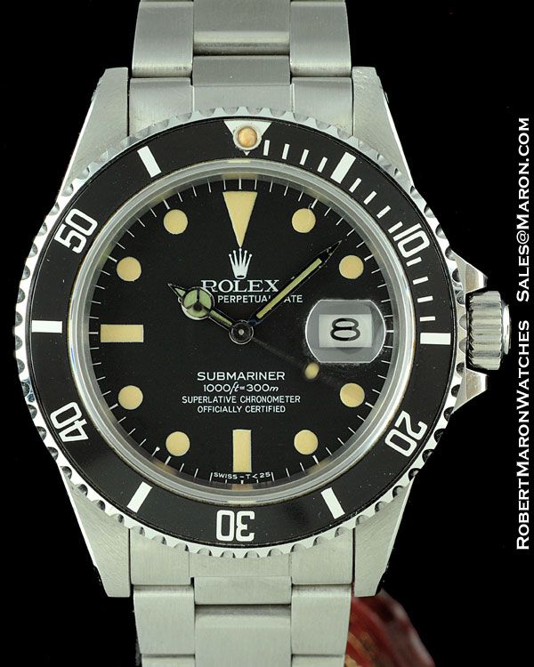 ROLEX VINTAGE SUBMARINER 16800 TRANSITIONAL MATTE 1983  