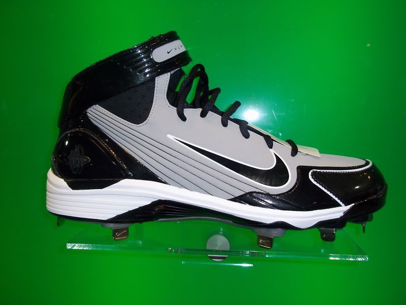 MENS NIKE AIR HURACHE LWP90 BASEBALL CLEATS GREY/BLK  