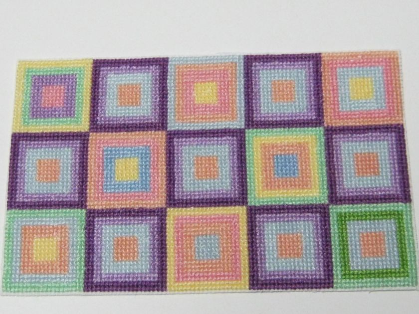 Dollhouse Miniature   Handmade Cross Stitch Rug  