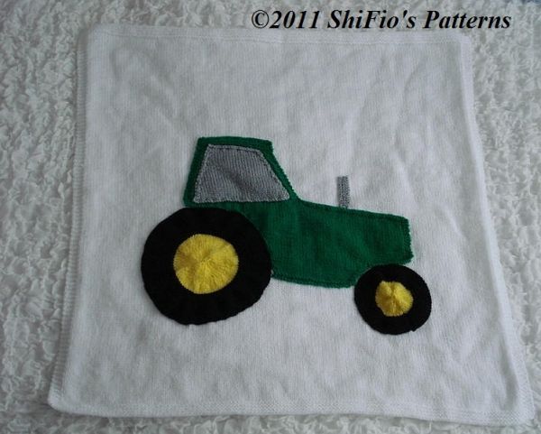 KNITTING PATTERN AFGHAN TRACTOR #189 ShiFios Patterns  