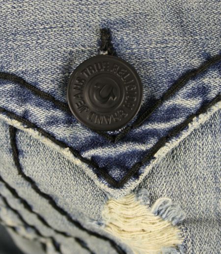   Jeans mens BILLY Super T COWBOY DESTROY Black stitch 24858BKT2  
