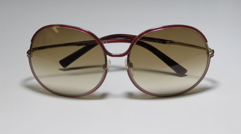 NEW TOM FORD TF118 ALEXANDRA STYLISH GOLD/BURGUNDY TEMPLES BROWN LENS 