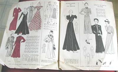 1937 Art Deco Simplicity Fashion Forecast Patterns Oct.  