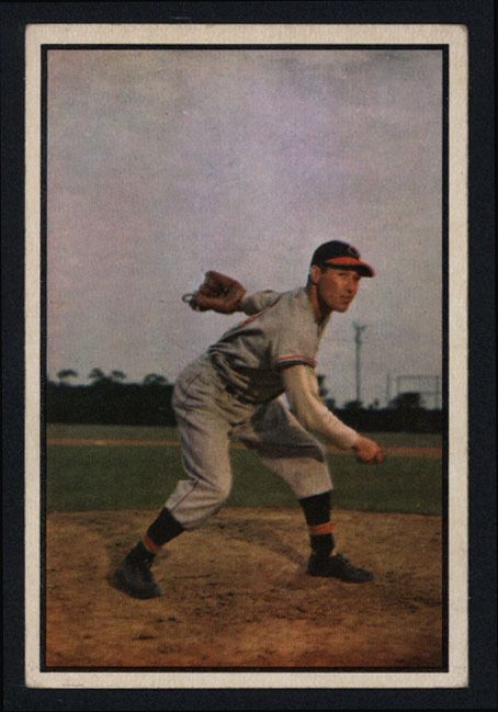 1953 BOWMAN ~ #114 ~ BOB FELLER ~ HOF ~ HIGH # ~ CLEVELAND INDIANS 