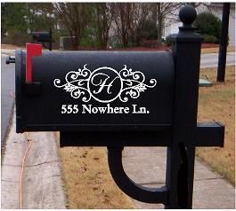 Vinyl Mailbox Lettering Decoration Decal Sticker  