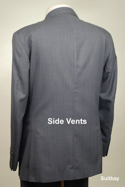 44L STEVE HARVEY 2 Button Blue / Gray Mens Suit   K4  