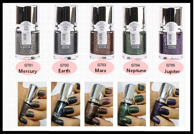 tonymoly NAIL POLISH glittter varnish you pick color  