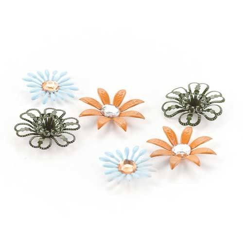 Basic Grey ~PICADILLY~ Metal Flowers Embellishment New 2011  