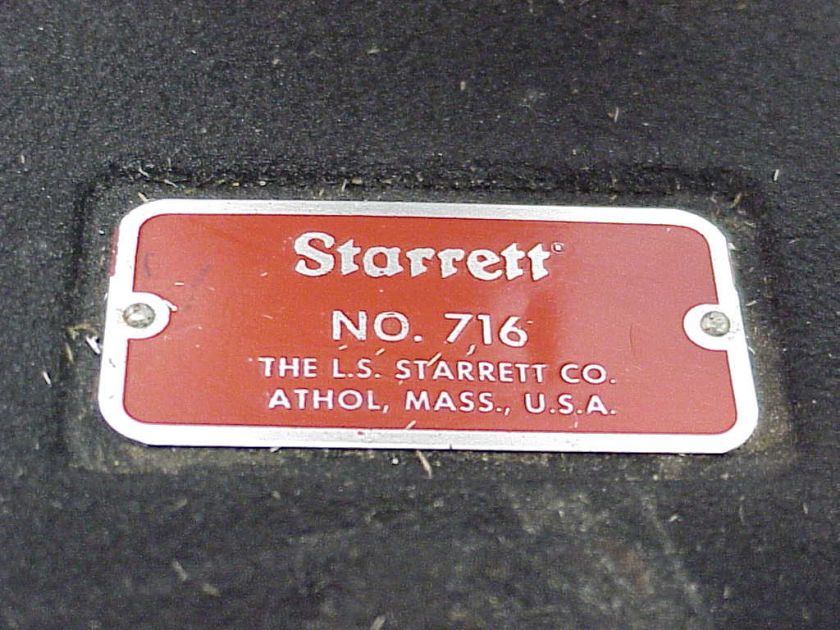 Starrett 716 Dial Indicator Calibrator Head 0 1” .0001 Inc  